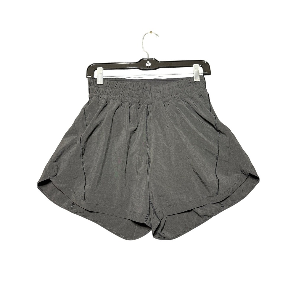 Lululemon Track That Short 5" Women 8 Black High Rise Lined Active LW7CMR5